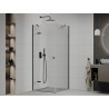 Mexen Roma schwenkbare Duschkabine 100 x 100 cm, transparent, schwarz - 854-100-100-70-00