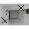 Mexen Roma Duschkabine, schwenkbar, 70 x 80 cm, transparent, schwarz - 854-070-080-70-00