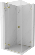 Mexen Lunar Duschkabine links öffnend 80 x 80 cm, transparent, gold - 834-080-080-50-00-L