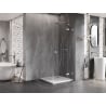 Mexen Lunar Duschkabine schwenkbar rechts 90 x 90 cm, transparent, gebürstetes Nickel - 834-090-090-97-00-P