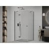Mexen Roma duschkabine schwenkbar 80 x 90 cm, transparent, schwarz - 854-080-090-70-00