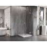 Mexen Lunar Dusche Kabine rechte Schwingtür 100 x 100 cm, transparent, gebürsteter Nickel - 834-100-100-97-00-P
