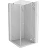Mexen Lunar Dusche Kabine rechte Schwingtür 100 x 100 cm, transparent, gebürsteter Nickel - 834-100-100-97-00-P