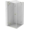 Mexen Lunar Duschkabine Schwingtür links 100 x 100 cm, transparent, gold - 834-100-100-50-00-L