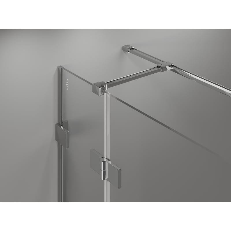 Mexen Lunar T Duschkabine schwenkbar links 140 x 80 cm, transparent, Chrom - 834T-140-080-01-00-L