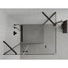 Mexen Roma schwenkbare Duschkabine 100 x 80 cm, transparent, schwarz - 854-100-080-70-00