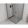 Mexen Roma schwenkbare Duschkabine 100 x 80 cm, transparent, schwarz - 854-100-080-70-00