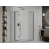 Mexen Roma schwenkbare Duschkabine 110 x 100 cm, transparent, schwarz - 854-110-100-70-00