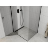 Mexen Roma schwenkbare Duschkabine 120 x 80 cm, transparent, schwarz - 854-120-080-70-00