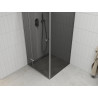 Mexen Roma Pivot-Duschkabine 70 x 70 cm, Graphit, Chrom - 854-070-070-01-40