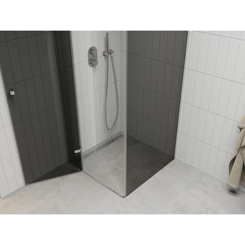 Mexen Roma Pivot-Duschkabine 70 x 70 cm, Graphit, Chrom - 854-070-070-01-40