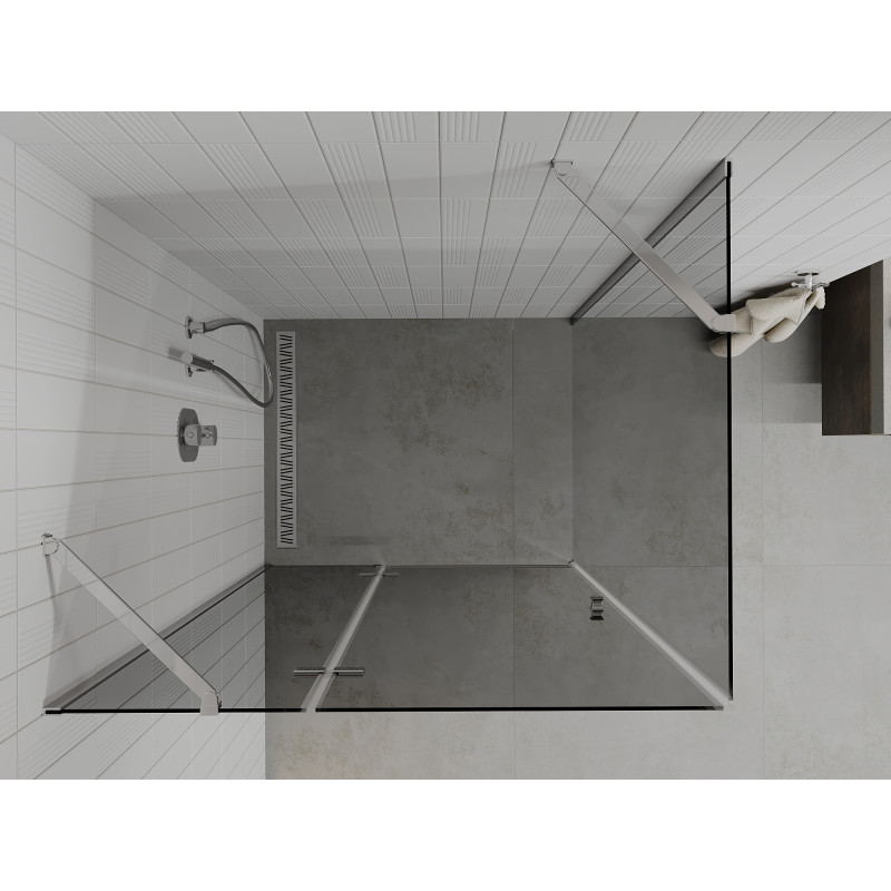 Mexen Roma duschkabine 90 x 80 cm, grafit, chrom - 854-090-080-01-40