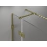 Mexen Lunar T Duschkabine schwenkbar links 120 x 80 cm, transparent, gold - 834T-120-080-50-00-L