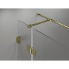 Mexen Lunar T Duschkabine Schwenktür links 140 x 80 cm, transparent, gold - 834T-140-080-50-00-L