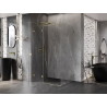 Mexen Lunar T Duschkabine Schwingtür links 120 x 90 cm, transparent, gold - 834T-120-090-50-00-L