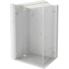 Mexen Lunar T Duschkabine Anschlagtür links 125 x 80 cm, transparent, gebürstet Gold - 834T-125-080-55-00-L