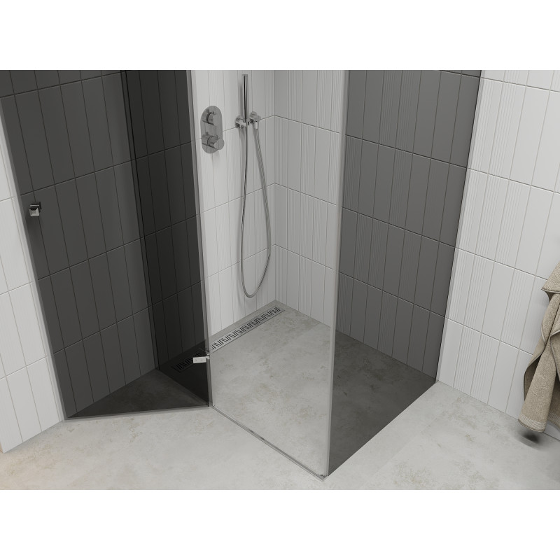 Mexen Roma Duschkabine schwenkbar 110 x 100 cm, grafit, chrom - 854-110-100-01-40