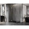 Mexen Lunar T Duschkabine, Anschlag links, 135 x 90 cm, transparent, gebürstetes Gold - 834T-135-090-55-00-L
