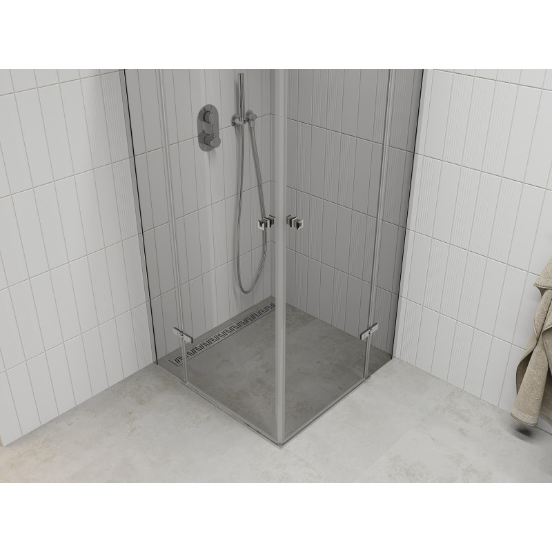 Mexen Roma Duo Duschkabine Schwingtür 90 x 90 cm, transparent, Chrom - 854-090-090-02-00