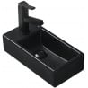 Mexen Inez rechte Aufsatzwaschbecken 40 x 20 cm, schwarz matt - 21484085R