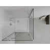 Mexen Roma Duschkabine schwenkbar 90 x 90 cm, transparent, Chrom + Duschwanne Flat - 854-090-090-01-00-4010