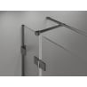 Mexen Lunar T Duschkabine schwenkbar links 120 x 90 cm, transparent, gebürstet gun gray - 834T-120-090-66-00-L