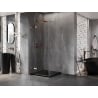Mexen Lunar T Duschkabine, schwenkbar, links 120 x 120 cm, transparent, Roségold - 834T-120-120-60-00-L