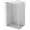 Mexen Lunar Duschkabine schwenkbar links 95 x 90 cm, transparent, gebürstetes Gold - 834-095-090-55-00-L