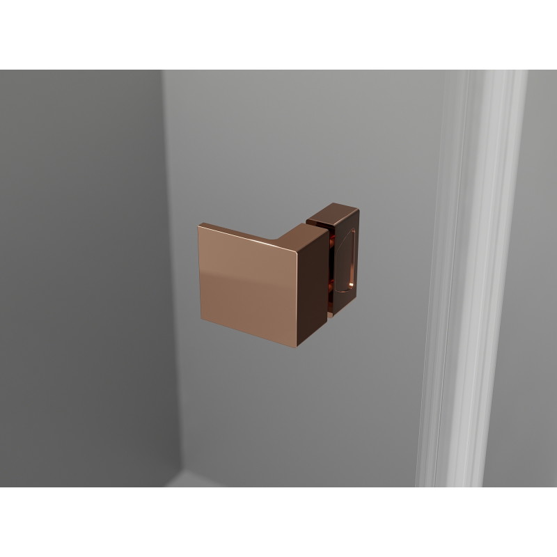 Mexen Lunar Duschkabine links öffnend 80 x 80 cm, transparent, Roségold - 834-080-080-60-00-L