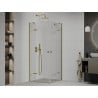 Mexen Roma Duo Duschkabine, schwenkbar, 70 x 70 cm, transparent, gold - 854-070-070-50-00-02