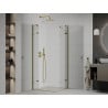 Mexen Roma Duo Duschkabine schwenkbar 80 x 80 cm, transparent, Gold - 854-080-080-50-00-02