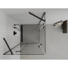 Mexen Roma Duo Duschkabine schwenkbar 80 x 80 cm, transparent, schwarz - 854-080-080-70-00-02