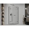 Mexen Roma Duo Duschkabine mit Drehflügeltür 90 x 90 cm, transparent, schwarz - 854-090-090-70-00-02