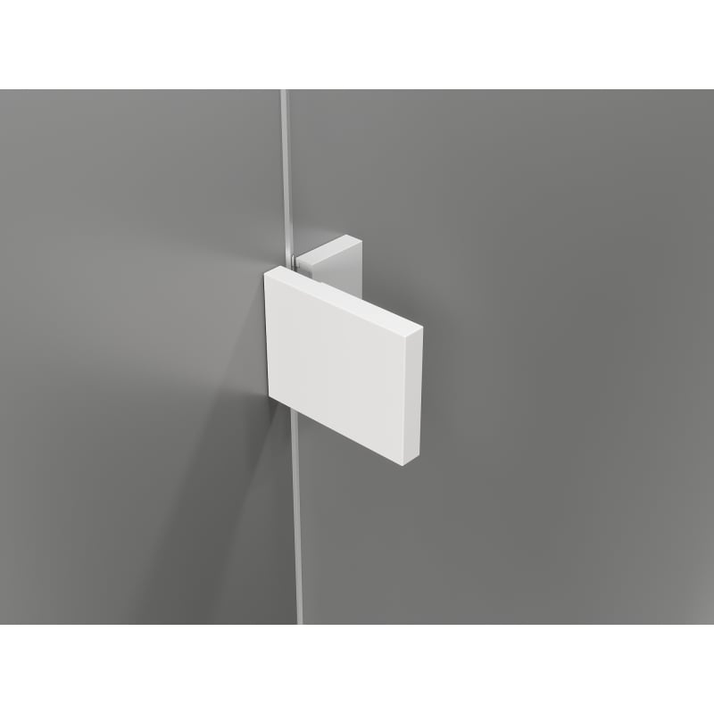 Mexen Lunar-B Duschkabine mit Linksscharnier 80 x 80 cm, transparent, weiß - 832-080-080-20-00-L