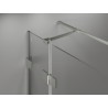 Mexen Lunar T Duschkabine schwingtür links 125 x 80 cm, transparent, gebürsteter Nickel - 834T-125-080-97-00-L
