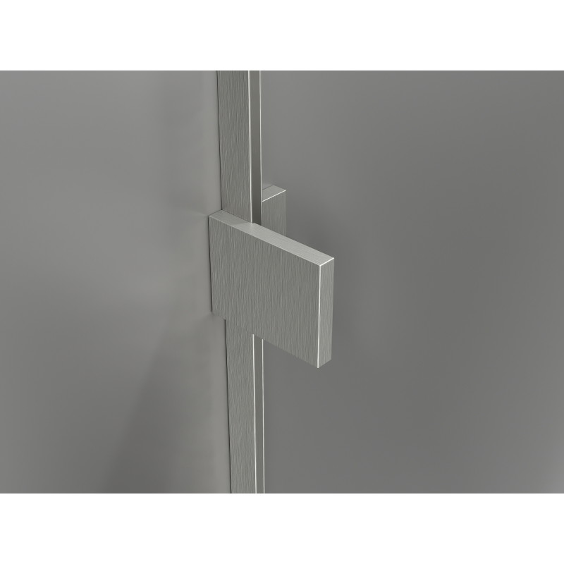 Mexen Lunar T Duschkabine, links öffnend, 125 x 100 cm, transparent, gebürsteter Nickel - 834T-125-100-97-00-L