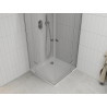 Mexen Roma Duo Duschkabine 90 x 90 cm, transparent, Chrom + Duschtasse Flat - 854-090-090-01-02-4010