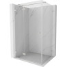 Mexen Lunar T Duschkabine klappbar links 135 x 110 cm, transparent, gebürsteter Nickel - 834T-135-110-97-00-L