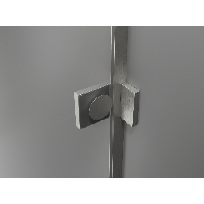 Mexen Lunar T Linke Duschkabine 130 x 120 cm, transparent, gebürsteter Nickel - 834T-130-120-97-00-L