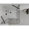 Mexen Roma Duo Schwingdusche 90 x 90 cm, transparent, schwarz + Flat Duschwanne - 854-090-090-70-02-4010B