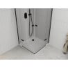 Mexen Roma Duo Schwingdusche 90 x 90 cm, transparent, schwarz + Flat Duschwanne - 854-090-090-70-02-4010B