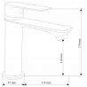 Mexen Royo DQ62 Badeset, Schwarz - 72203DQ62-70
