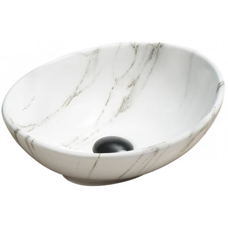 Mexen Elza Aufsatzwaschbecken 40 x 33 cm, weißer Stein - 21014091