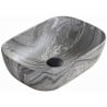 Mexen Rita Aufsatzwaschbecken 45 x 32 cm, grauer Stein - 21084593