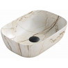 Mexen Rita Aufsatzwaschbecken 45 x 32 cm, beiger Stein - 21084592