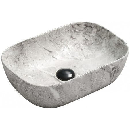 Mexen Rita Aufsatzwaschbecken 45 x 32 cm, grauer Stein - 21084598