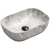 Mexen Rita Aufsatzwaschbecken 45 x 32 cm, grauer Stein - 21084598