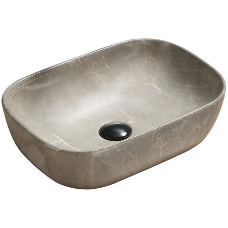 Mexen Rita Aufsatzwaschbecken 45 x 32 cm, beiger Stein - 21084597