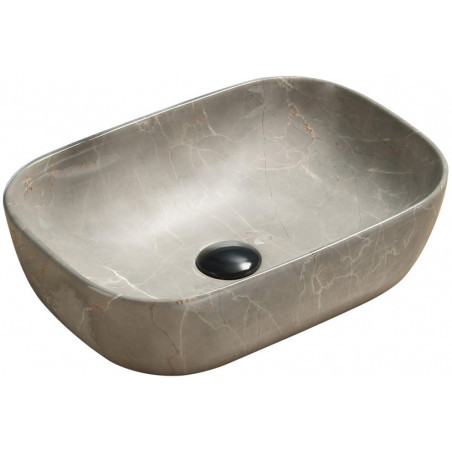 Mexen Rita Aufsatzwaschbecken 45 x 32 cm, beiger Stein - 21084597
