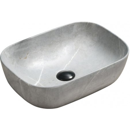 Mexen Rita Aufsatzwaschbecken 45 x 32 cm, grauer Stein - 21084596